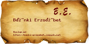 Bánki Erzsébet névjegykártya